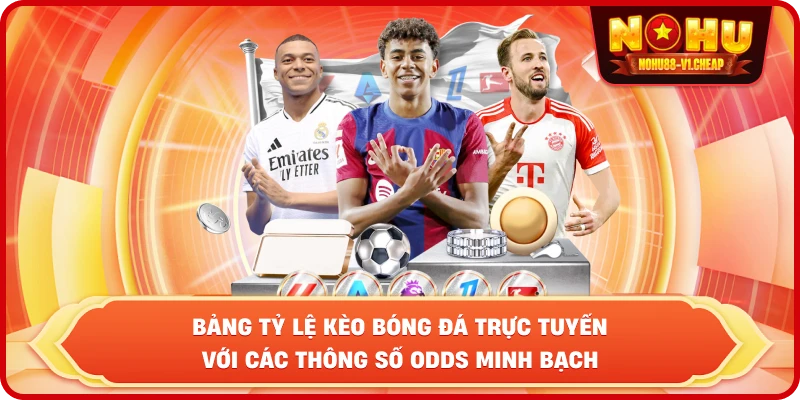 Bảng tỷ lệ kèo bóng đá trực tuyến với các thông số odds minh bạch